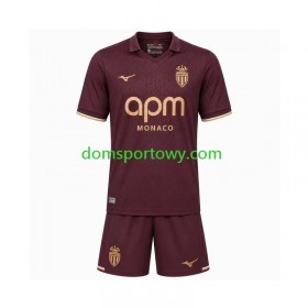 Koszulka AS Monaco Dziecięcy Wyjazdowe Koszulki Piłkarskie 2026-2027 Krótki Rękaw